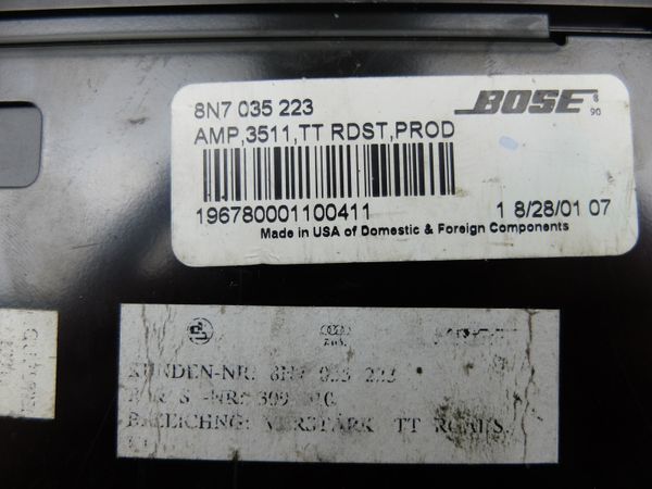 Amplificador De Audio Audi TT 8N7035223 BOSE