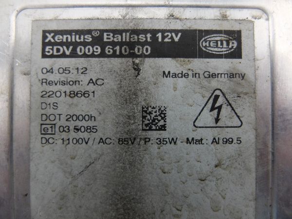 Convertidor Xenón 5DV009610-00 Xenius Ballast D1S Hella