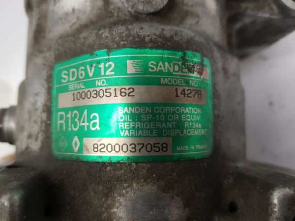 Compresor Aire Acondicionado SD6V12 1427B 8200037058 Sanden Renault 7194