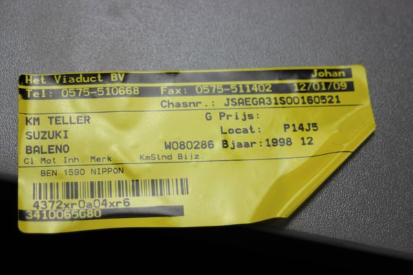 Licznik Zegar Suzuki  Baleno 34100-65G80  Benzyna