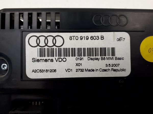 Pantalla Del Ordenador MMI Audi A4 B8 8T0919603B A2C53181206