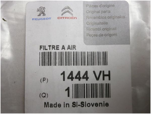 Filtro De Aire  C3 1.1 1.4 1.6 16V 02.2002> 1444VH Citroen