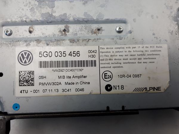 Amplificador De Audio VW Golf 7 VII 5G0035456 Alpine