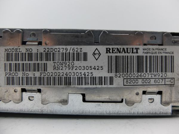 Radio Cd Renault Laguna 2 8200002607 C 22DC279/62Z 3034