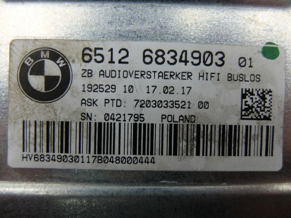 Amplificador De Audio  BMW 5 F10 F11 6512 6834903 HIFI