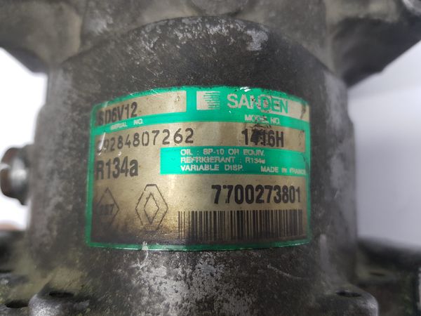 Compresor Aire Acondicionado Renault 7700273801 SD6V12 1416H Sanden 7189
