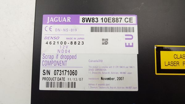 Navegación DVD Jaguar XF 462100-8823 8W8310E887CE