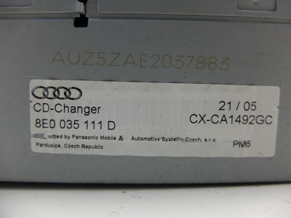 Cambiador De Discos Cd Audi 8E0035111D CX-CA1492GC Panasonic