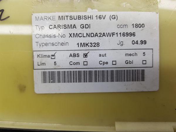 Controles Calefacción Mitsubishi Carisma MR398016 CAB502A005C 6152