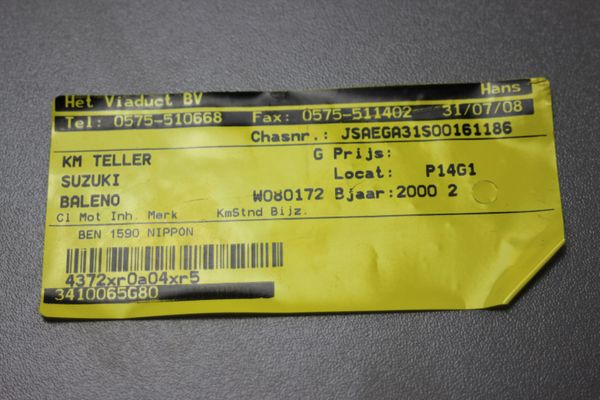 Licznik Zegar Suzuki  Baleno 34100-65G80 Benzyna