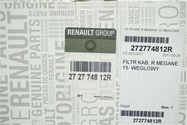 Filtro De Cabina  272774812R Renault Kadjar Espace V 5