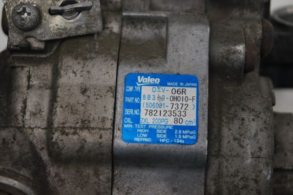 Compresor Aire Acondicionado 88310-0H010-F 506021-7372 Valeo Toyota Citroen Peug