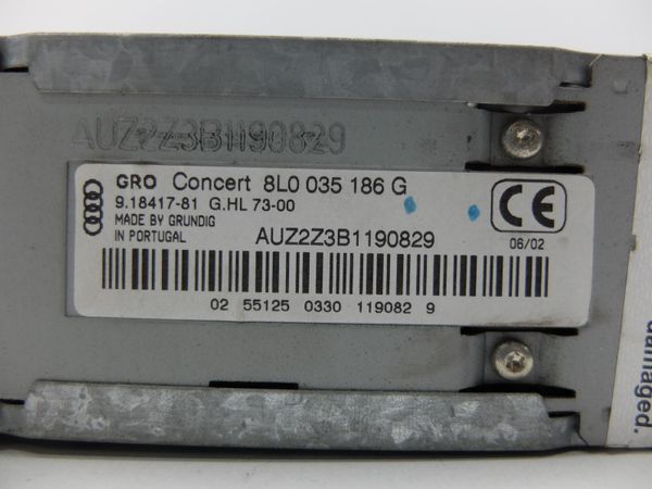 Radio Cd  Audi A3 8L0035186G 9.18417-81 Concert