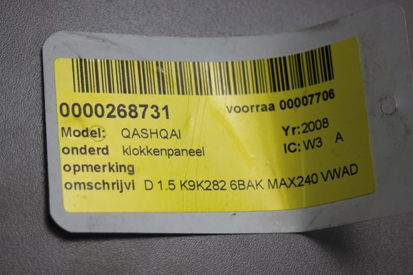 Licznik Zegar Obrotomierz  Nissan Qashqai Diesel