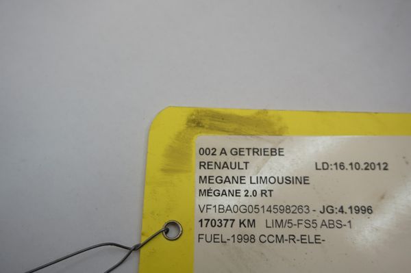 Caja De Cambios JB3143 2,0 8v Renault Megane 170000km 7701352788