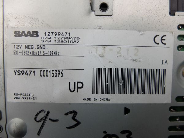 Amplificador De Audio Tuner Saab 9-3 12799471 YS9471