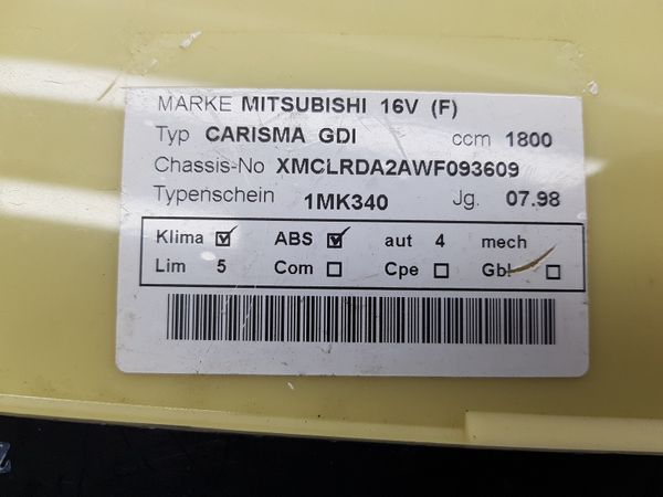 Controles Calefacción Mitsubishi Carisma MR398016 CAB502A005C