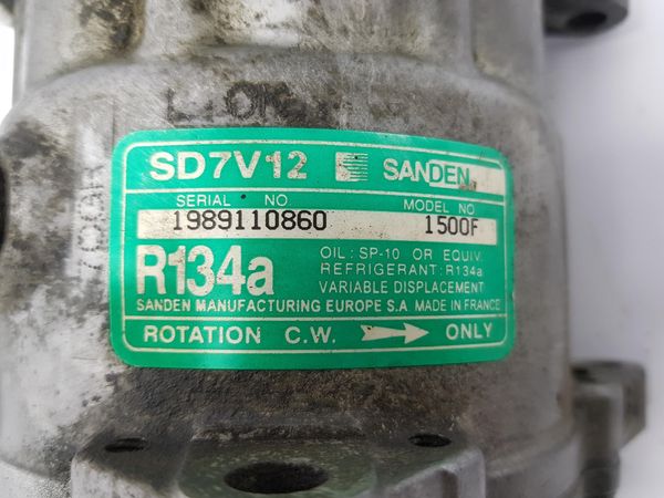 Compresor Aire Acondicionado Citroen Peugeot SD7V12 1500F 6453N1 Sanden 7078